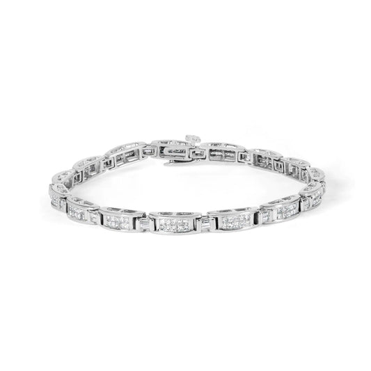 Diamond Tennis Bracelet, portrait view, bracelet